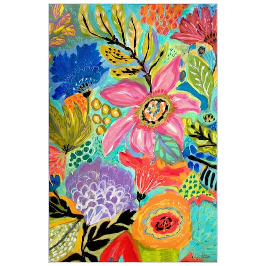 Empire Art Direct 5ft. x 7.5ft. Secret Garden Floral II B Tapis D'Art Washable Area Rug